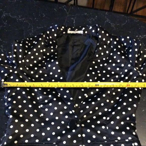 Dynamite size S. black / white Polkadot blazer - Picture 3 of 9